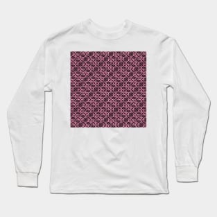 Geometric Flower Petal Pattern (Rose Gold) Long Sleeve T-Shirt